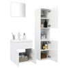 vidaXL Bathroom Furniture Set High Gloss White Engineered Wood