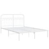 vidaXL Metal Bed Frame without Mattress with Headboard White 140x200cm