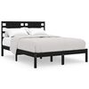 vidaXL Bed Frame without Mattress Black 120x190 cm Solid Wood
