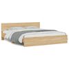 vidaXL Bed Frame with LED without Mattress Sonoma Oak 200x200 cm
