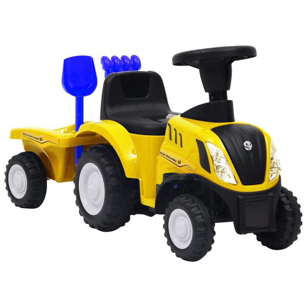 vidaXL Kids Tractor New Holland Yellow