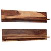 vidaXL Wall Shelf | Set of 2 | Brown with natural wood grain