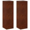 vidaXL Plant Stand 2 pcs Rusty 30 x 30 x 100 cm Weathering Steel
