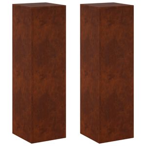 vidaXL Plant Stand 2 pcs Rusty 30 x 30 x 100 cm Weathering Steel