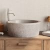 vidaXL Sink Grey &Oslash;40x15 cm Marble