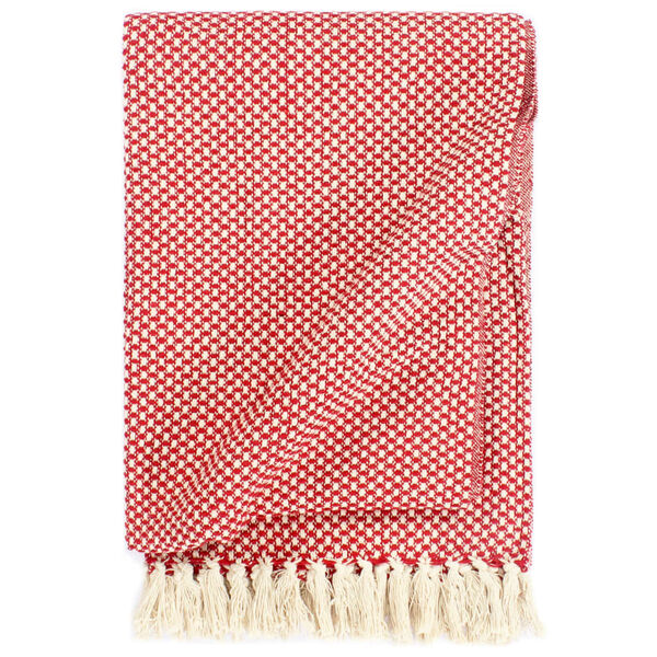 vidaXL Throw Cotton 220x250 cm Red
