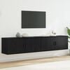 vidaXL Wall-mounted TV Cabinet Set 2 pcs Black Oak 100 x 34.5 x 40 cm