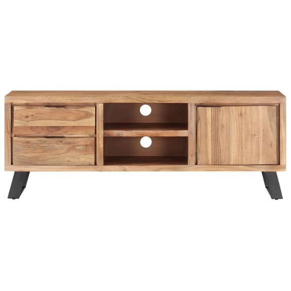 vidaXL TV Cabinet 120x30x42 cm Solid Acacia Wood with Live Edges