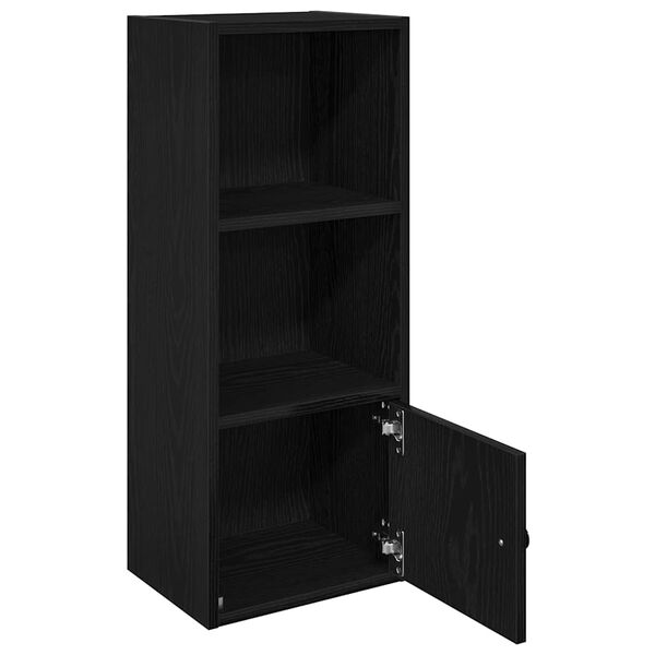 vidaXL Bookcase Black Oak 31x24x77 cm Engineered Wood