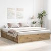 vidaXL Bed Frame without Mattress Artisan Oak 180x200cm Super King Engineered Wood