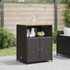 vidaXL Cabinet Black 70 x 50 x 87 cm Polyester and Roly Ratten