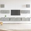 vidaXL 7 Piece TV Cabinet Set Concrete Grey Engineered Wood