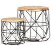 vidaXL Coffee Tables 2 pcs Solid Mango Wood