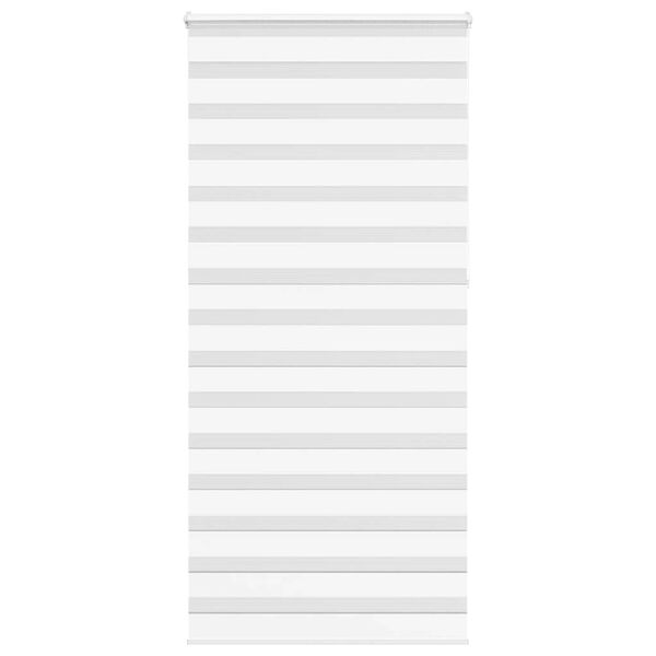 vidaXL Zebra Blind White 110x230 cm Fabric Width 105.9 cm Polyester