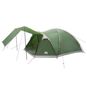 vidaXL Cabin Tent 8-Person Green Polyester and Steel