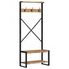 vidaXL Clothes Rack 80x40x190 cm Solid Rough Wood Mango