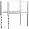 vidaXL Metal Frame | Set of 2 | Grey | Powder-coated metal | Adjustable