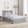 vidaXL Bed Frame Grey Sonoma 100 x 200 cm Solid Pine Wood