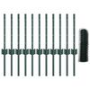 vidaXL Fence with Post Green 0.4 x 25 m Steel