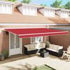 vidaXL Retractable Awning Red 500 x 300 cm Fabric and Metal