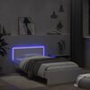 vidaXL Bed Frame without Mattress with LED Lights White 100x200 cm