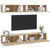 vidaXL Wall TV Cabinets 4 pcs Sonoma Oak 100x30x30 cm