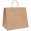 vidaXL Paper Bags 250 pcs with Handles Brown 32x22x28 cm