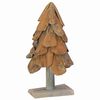 vidaXL Christmas Tree with Stand Brown 61 cm Solid teak wood