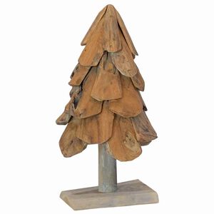vidaXL Christmas Tree Brown 61 cm Solid teak wood