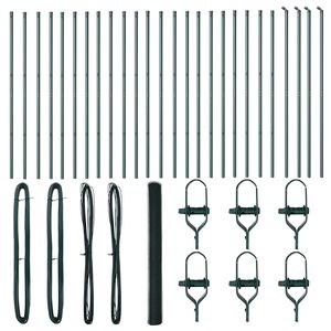 vidaXL Fence Post Green 50 x 1.6 m (13 mm mesh) Steel and PVC