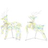 vidaXL LED Reindeers with 40 LEDs 5 pcs Multicoulur PET