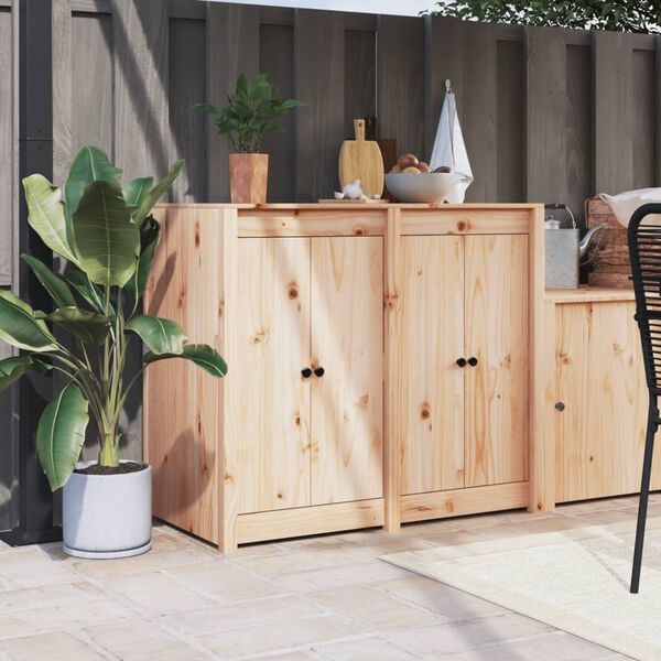 vidaXL Outdoor Kitchen Cabinet Solid Wood Pine
