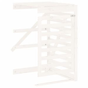vidaXL Wheelie Bin Storage Extension White Solid Wood Pine