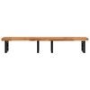 vidaXL Basin Shelf Wall Mounted Steel and Solid Wood Acacia