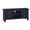 vidaXL TV Cabinet Light Black Coffee 100x30x45 cm Solid Mahogany Wood