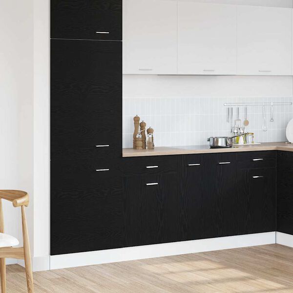 vidaXL Hanging Cabinet Black Oak 50 x 46 x 81.5 cm Engineered Wood