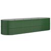 vidaXL Garden Raised Bed Galvanised Steel 296x80x68 cm Green