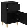 vidaXL Bedside Cabinet Black Oak 40 x 35 x 70 cm Engineered Wood