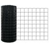 vidaXL Fence with Posts Grey 1 x 25 m Steel