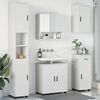 vidaXL Bathroom Furniture Set 5 pcs White Engineered wood & Metal