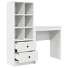 vidaXL Desk with Drawer 2 pcs White