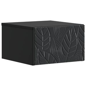 vidaXL Wall-Mounted Side Table Black 34.5 x 33 x 20 cm Engineered Wood