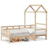 vidaXL Day Bed with Roof without Mattress 80x200 cm Solid Wood