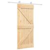 vidaXL Sliding Door 85 x 210 cm Solid Pine Wood (Untreated)