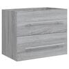 vidaXL Sink Cabinet with Built-in Basin Grey Sonoma Engineered Wood