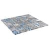 vidaXL Mosaic Tile 11 pcs Grey and Blue 50 x 50 cm Glass