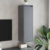 vidaXL Wall Cabinets 2 pcs Grey 30x30x100 cm Solid Pinewood