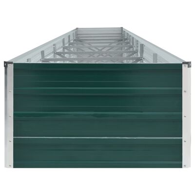vidaXL Garden Raised Bed Galvanised Steel 600x80x45 cm Green
