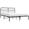 vidaXL Metal Bed Frame without Mattress with Headboard Black 183x213cm