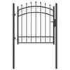 vidaXL Fence Gate with Spikes EMMEN 104 x 97 cm Lockable